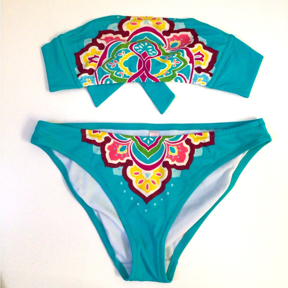 Victoria’s Secret Colorful Teal Swim Set